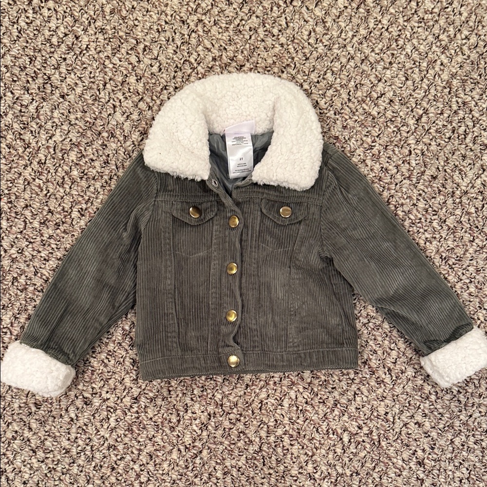 Kids Corduroy Jacket with Sherpa